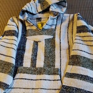 Men's & Womens Hooded Striped Jacket in Black, Green, and White